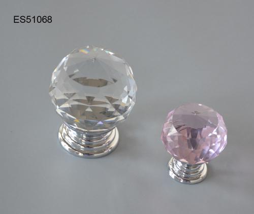 Zamak/crystal  Furniture and Cabinet knob  ES51068